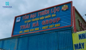 THI CÔNG BẢNG TÔN SÓNG CHỮ NỔI CHO NHÀ XƯỞNG