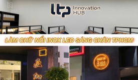 LÀM CHỮ NỔI INOX LED SÁNG CHÂN TPHCM