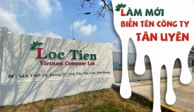 LÀM MỚI BIỂN TÊN CÔNG TY TÂN UYÊN | LÀM BẢNG HIỆU MỚI - ĐẸP - TĂNG NHẬN DIỆN