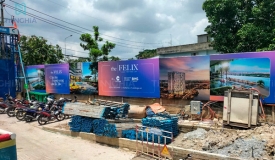 THI CÔNG HOARDING BẠT CHE CÔNG TRÌNH DỰ ÁN THE FELIX BÌNH DƯƠNG