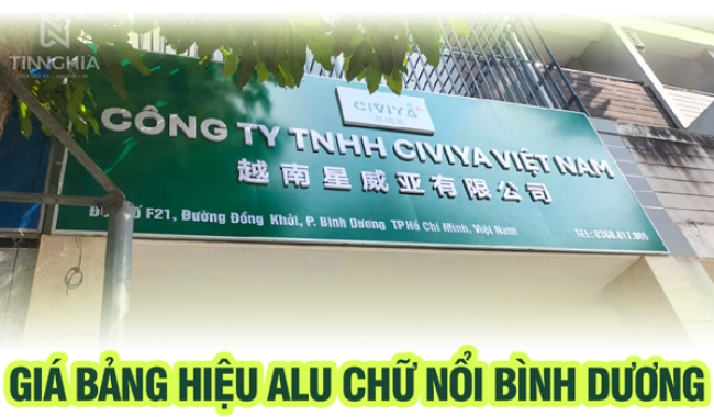 GIÁ BẢNG HIỆU ALU CHỮ NỔI BÌNH DƯƠNG