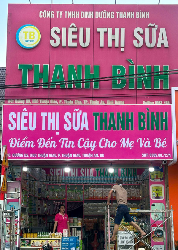 BẢNG HIỆU SIÊU THỊ BÌNH DƯƠNG THEO ĐỊA CHỈ TPHCM