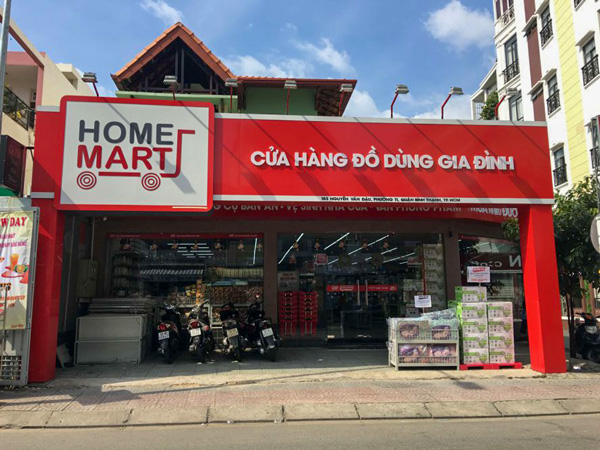 Bảng hiệu siêu thị tiện ích ốp alu chữ nổi mica đèn LED pha chiếu sáng