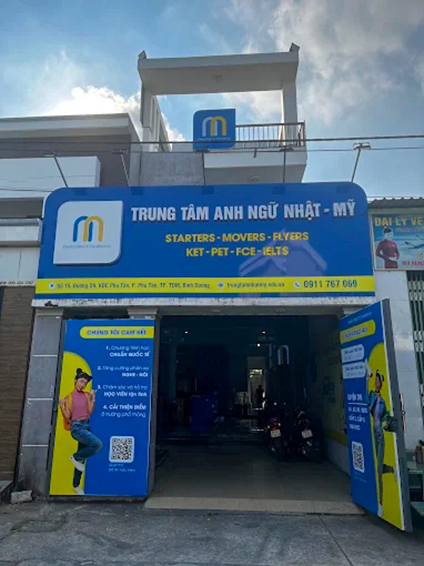 Đặt làm bảng hiệu quảng cáo trung tâm Anh ngữ, ngoại ngữ tại Bình Dương (Ảnh sưu tầm)