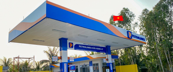 Làm biển hiệu ốp alu chữ nổi mica logo nổi cây xăng (Ảnh sưu tầm)