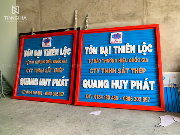 BIỂN HIỆU BẰNG TÔN DẦU TIẾNG