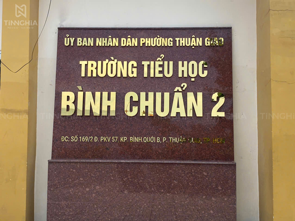 BẢNG HIỆU TRƯỜNG HỌC CHỮ INOX BÌNH DƯƠNG 
