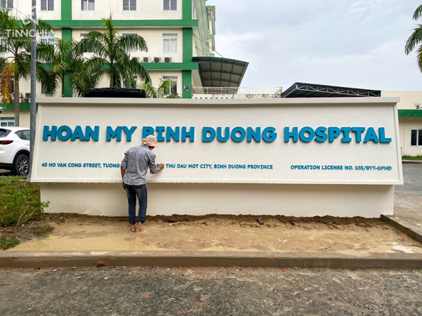 BẢNG HIỆU CHỮ INOX MICA SÁNG MẶT BÌNH DƯƠNG