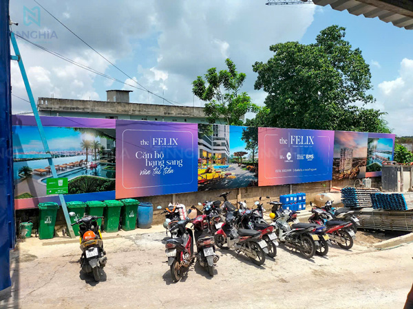 THI CÔNG HOARDING BẠT CHE CÔNG TRÌNH DỰ ÁN THE FELIX BÌNH DƯƠNG