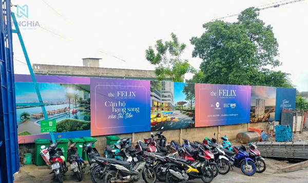 Một số hình ảnh khác về mẫu thi công hoarding tại dự án The Felix được Tín Nghĩa thi công