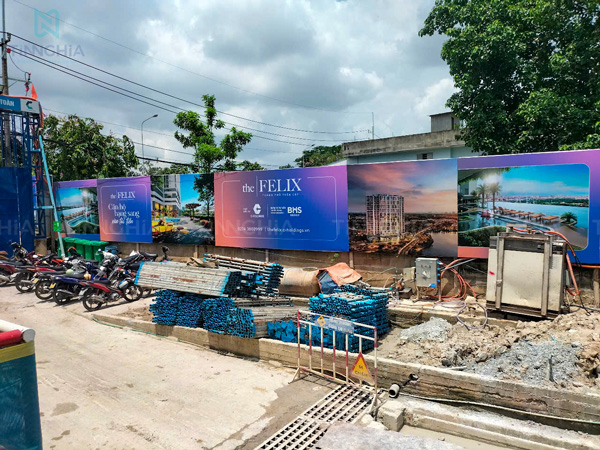 THI CÔNG HOARDING BẠT CHE CÔNG TRÌNH DỰ ÁN THE FELIX BÌNH DƯƠNG