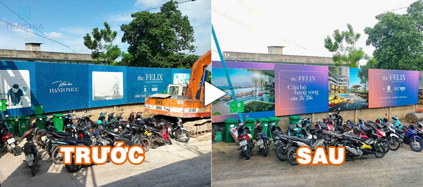 THI CÔNG HOARDING BẠT CHE CÔNG TRÌNH DỰ ÁN THE FELIX BÌNH DƯƠNG
