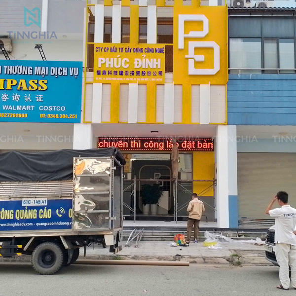 Nhận thi công thay mới bảng hiệu LED ma trận Bình Dương Dĩ An (khu vực cũ)