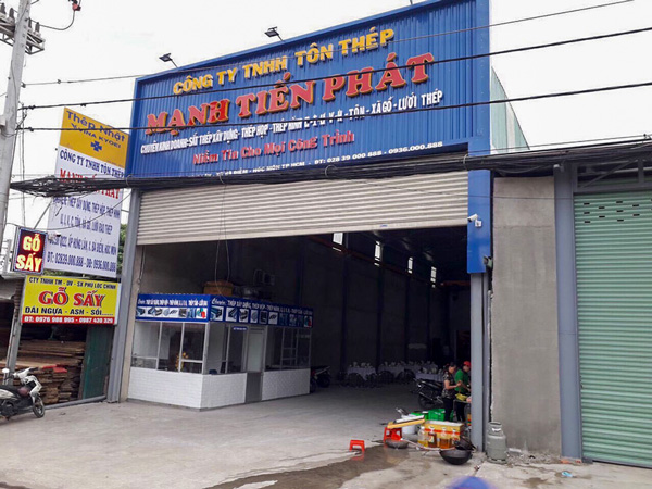 MẪU BẢNG HIỆU NHÀ MÁY TÔN THÉP BẰNG CHỮ NỔI ĐẸP