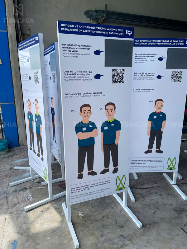 Làm biển báo nội quy công ty số lượng lớn (Khách hàng công ty LTP)