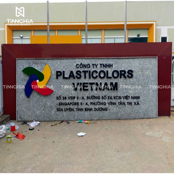 Làm chữ nổi inox công ty Plasticolors Việt Nam