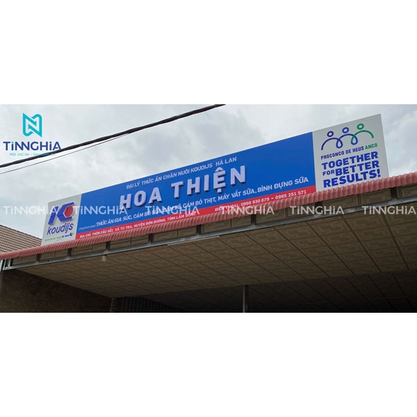 Thi Công BIển Hiệu Alu Chữ Nổi Mica Cho Hệ Thống Koudijs
