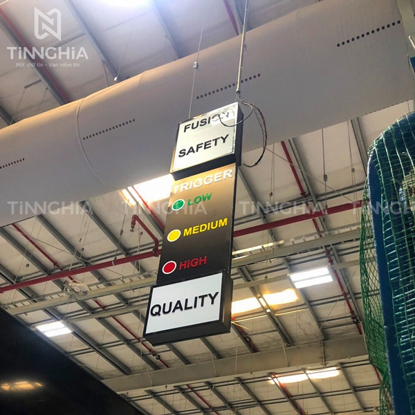 BẢNG ĐÈN LED QUẢNG CÁO DĨ AN | LÀM BẢNG ĐÈN LED BÁO HIỆU XƯỞNG SẢN XUẤT