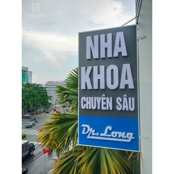 BẢNG HIỆU ALU CHỮ MICA LED - NHA KHOA DR LONG BÌNH DƯƠNG