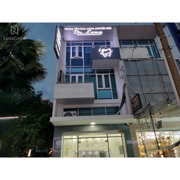 BẢNG HIỆU ALU CHỮ MICA LED - NHA KHOA DR LONG BÌNH DƯƠNG
