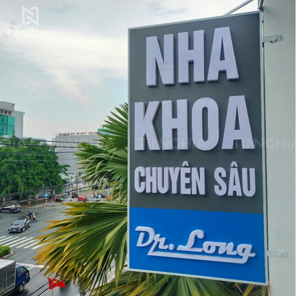 BẢNG HIỆU ALU CHỮ MICA LED - NHA KHOA DR LONG BÌNH DƯƠNG