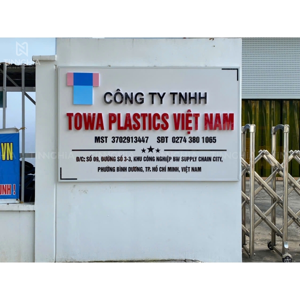 BẢNG ALU CHỮ NỔI MICA TẠO ĐIỂM NHẤN NHÀ MÁY 