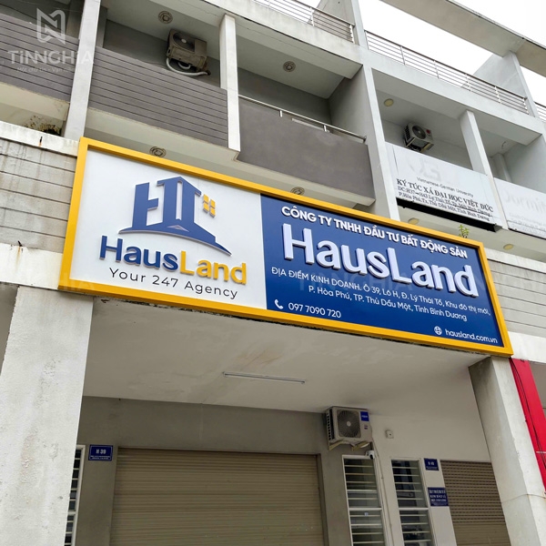 BẢNG HIỆU BẤT ĐỘNG SẢN ĐẸP BẰNG ALU MICA - BĐS HAUSLAND