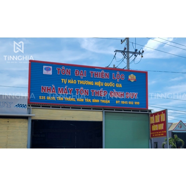 BẢNG HIỆU TÔN SÓNG CHỮ NỔI BÌNH DƯƠNG