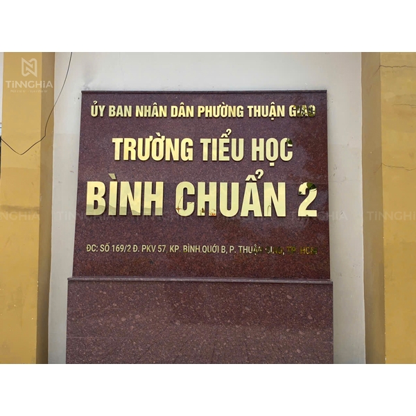 BẢNG HIỆU TRƯỜNG HỌC CHỮ INOX BÌNH DƯƠNG 