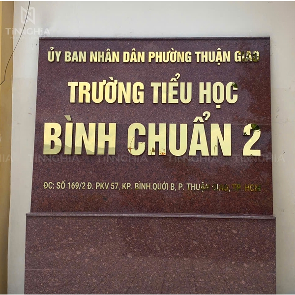 BẢNG HIỆU TRƯỜNG HỌC CHỮ INOX BÌNH DƯƠNG