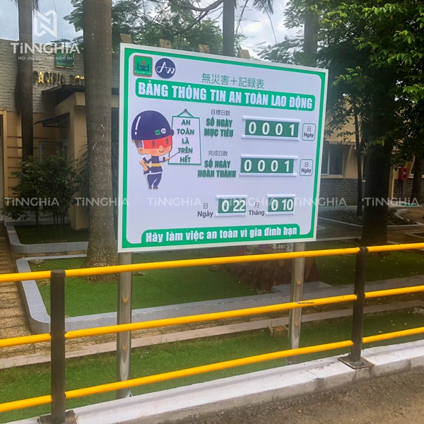 BẢNG HIỆU ALU DĨ AN | LÀM BIỂN THÔNG BÁO LỊCH TRÌNH TRONG CÔNG TY