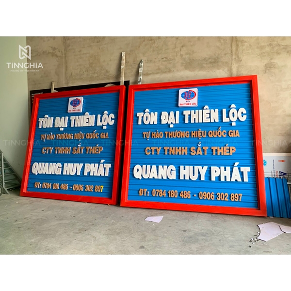 BIỂN HIỆU BẰNG TÔN DẦU TIẾNG