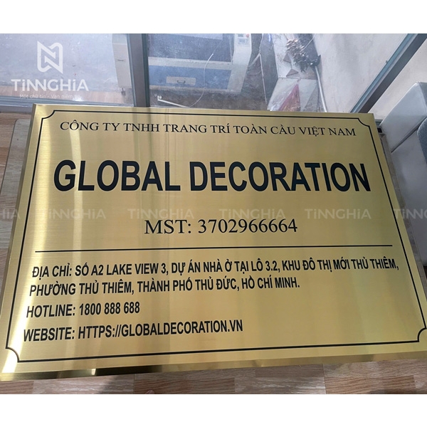 Biển phòng ban - số nhà inox đẹp tại bình dương