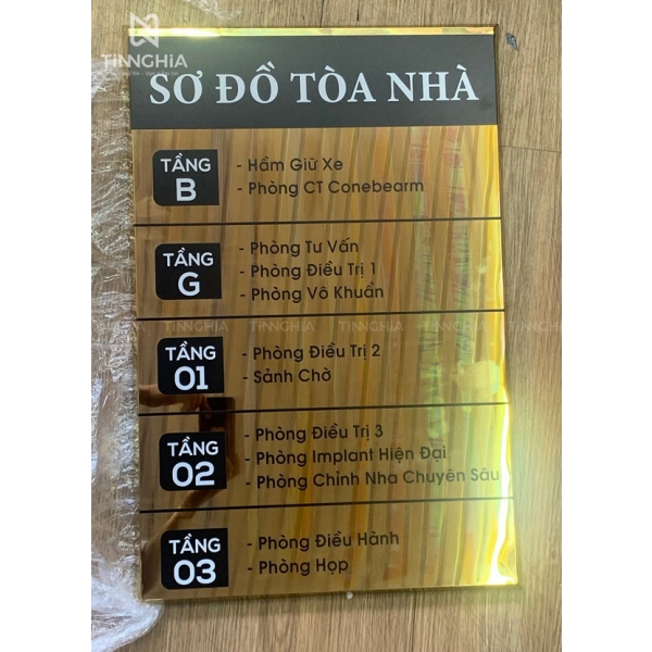 Biển phòng ban - số nhà inox đẹp tại bình dương