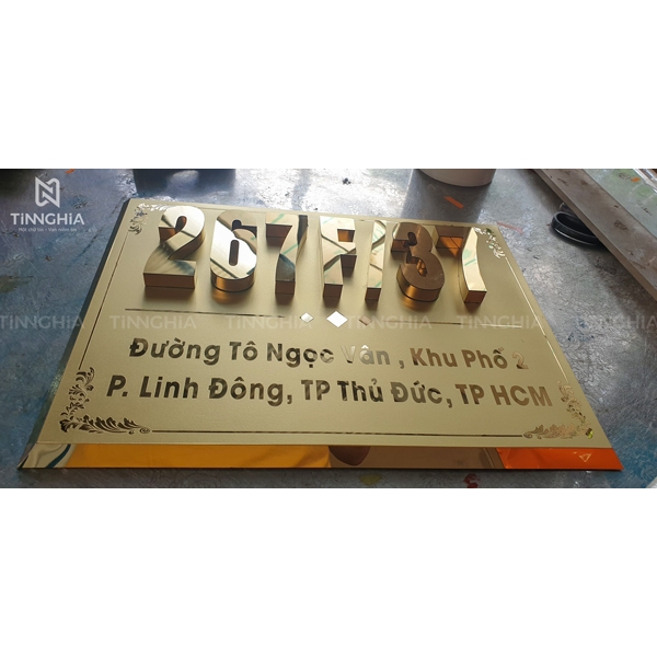 LÀM BẢNG SỐ NHÀ INOX ĐẸP TẠI BÌNH DƯƠNG