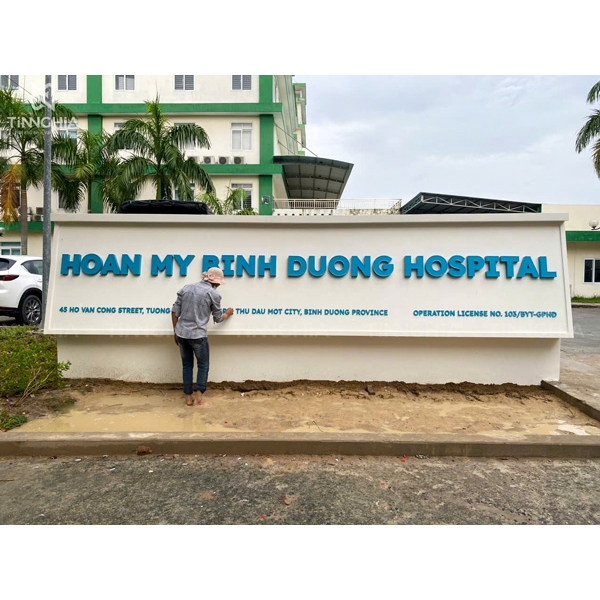 BẢNG HIỆU CHỮ INOX MICA SÁNG MẶT BÌNH DƯƠNG