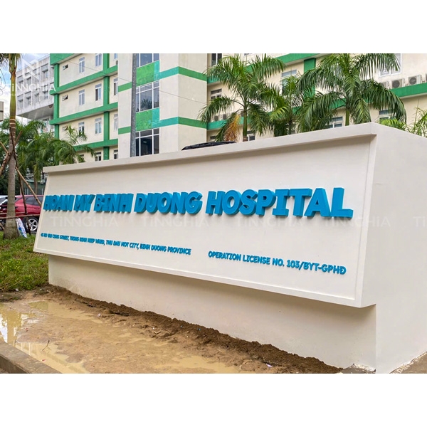 BẢNG HIỆU CHỮ INOX MICA SÁNG MẶT BÌNH DƯƠNG