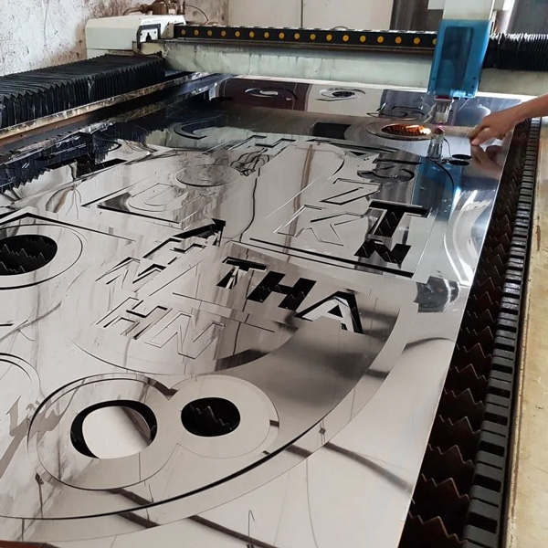 GIA CÔNG CHỮ INOX TÂN UYÊN | CẮT LASER INOX, UỐN CHỮ NỔI INOX QUẢNG CÁO