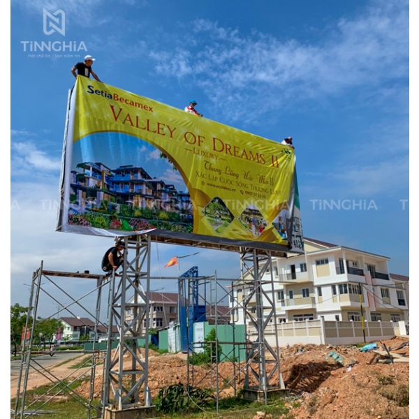 PANO BẠT HIFLEX QUẢNG CÁO QUẢNG CÁO MẶT ĐƯỜNG TẠI BÌNH DƯƠNG