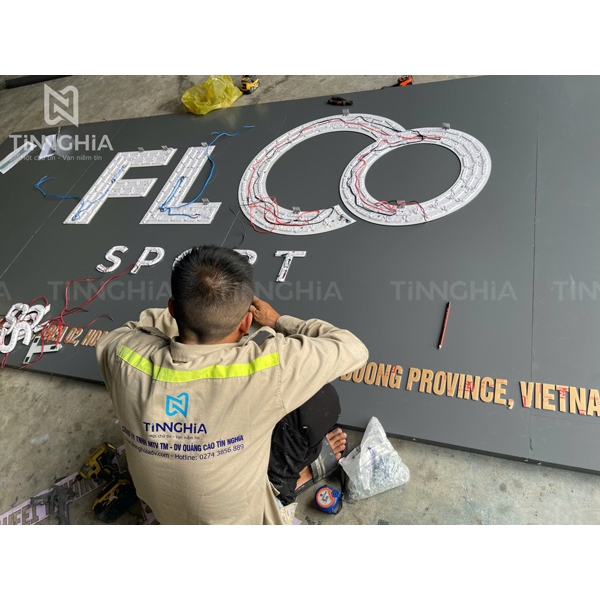 LÀM BẢNG HIỆU ALU CHỮ NỔI BẾN CÁT