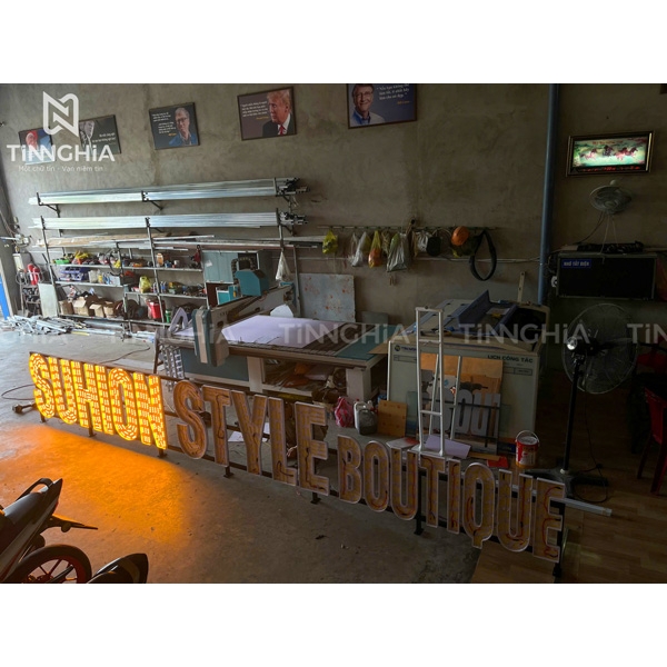 LÀM BẢNG HIỆU DĨ AN