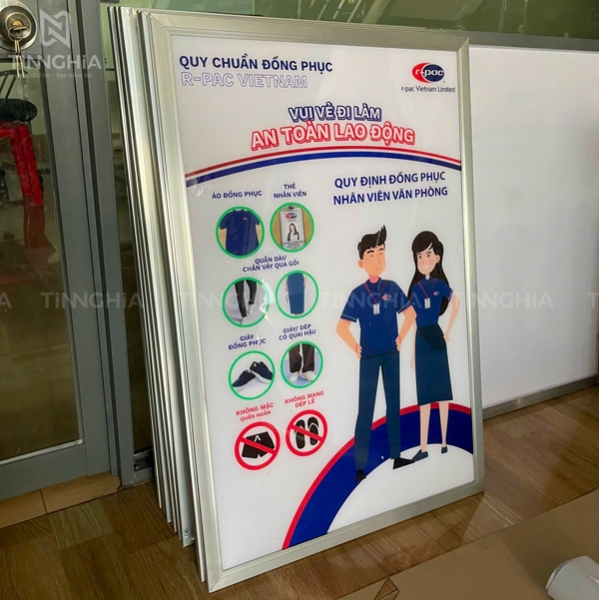LÀM BẢNG NỘI QUY CÔNG TY BÌNH DƯƠNG | LÀM BIỂN HIỆU GẮN KHUÔN VIÊN CTY