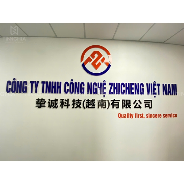 LÀM CHỮ TÊN CÔNG TY GẮN TƯỜNG Ở BÌNH DƯƠNG