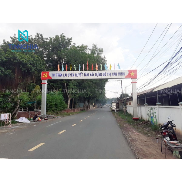 Ốp  Mặt Dựng Alu Bình Dương #Cổng Chào Lai Uyên - Bàu Bàng