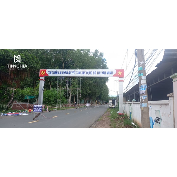 Ốp  Mặt Dựng Alu Bình Dương #Cổng Chào Lai Uyên - Bàu Bàng
