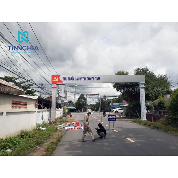 Ốp  Mặt Dựng Alu Bình Dương #Cổng Chào Lai Uyên - Bàu Bàng