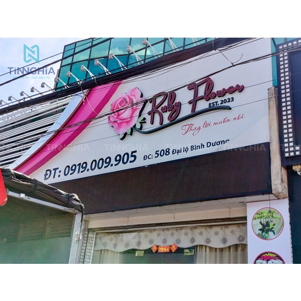 THIẾT KẾ BẢNG HIỆU ALU TẠI DĨ AN